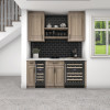 Color Story Floor Storm Grey Speckle 12 x 24 and Color Story Wall Black 3x6 Glossy