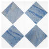 Pietra Visivo Collection Thassos Select Honed And Azul Macaubas Select Polished 6×6 Asquare Mosaic Mixed