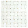 Basic Mosaic Collection Bianco Dolomiti Select Honed And Oro Striato Polished 12×12 Traditional Basketweave Mosaic