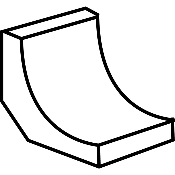 Unglazed Mosaics – Porcelain Almond 15/16×15/16 Cove Base Matte