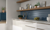 Regina Dark Blue Picket Mosaic