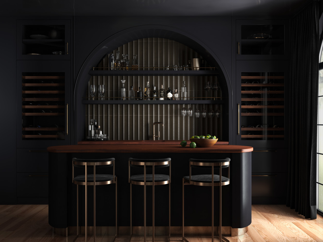 Bamboo Forest Black 3X15