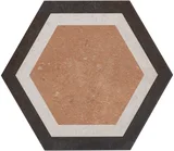 Tuscany Beige 9×10 Modern Hexagon Decorative Tile Matte
