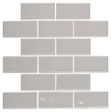 Artezen Ideal Gray 2×4 Brick-Joint Mosaic Glossy