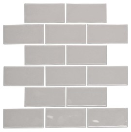 Artezen Ideal Gray 2×4 Brick-Joint Mosaic Glossy