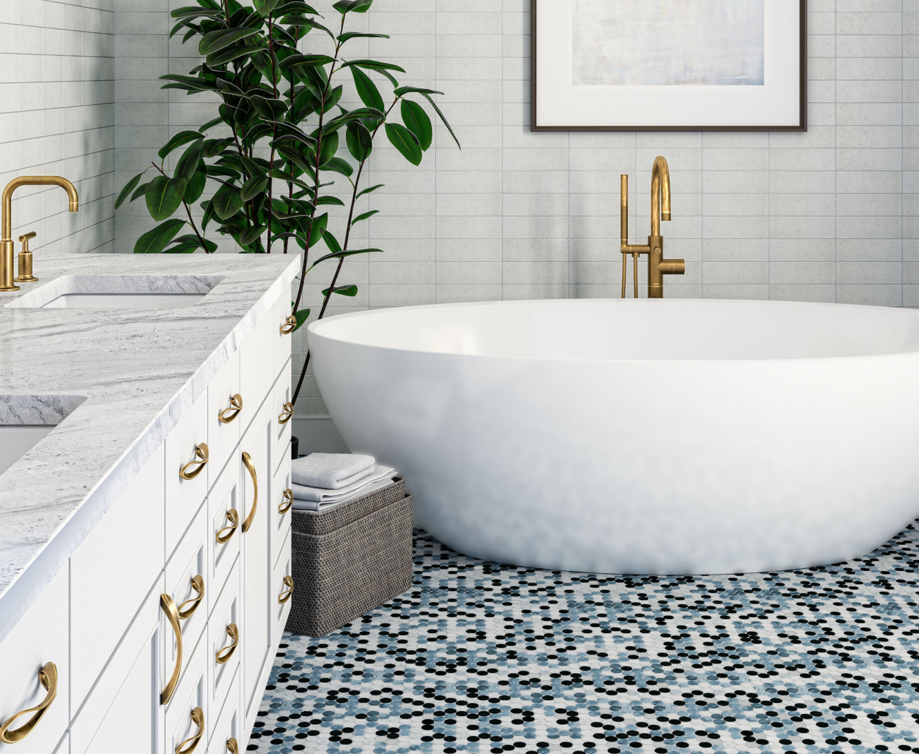 Tribeca Loft Blend Pennyround Mosaic