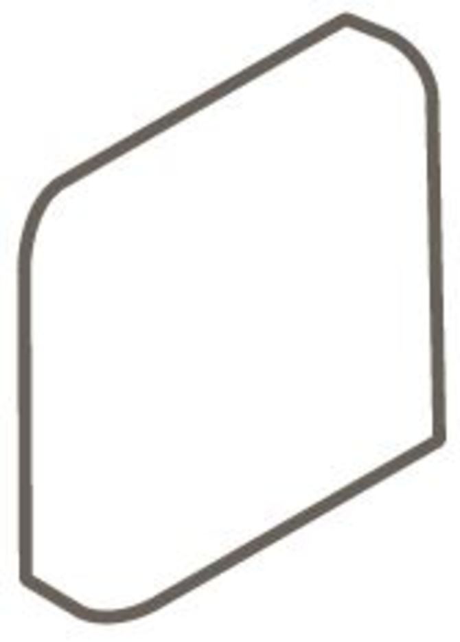 Color Story Black 2×2 Radius Bullnose Corner