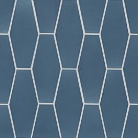 6th Avenue Marlin Blue 2×6 Long Hexagon Mosaic Glossy