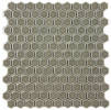 Hexes And O’S Gray 1″ Hexagon Mosaic Gloss