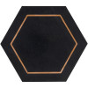 Ellington Ebony & Copper 5″ Savoy Decoratve Tile Honed