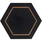 Ellington Ebony & Copper 5″ Savoy Decoratve Tile Honed