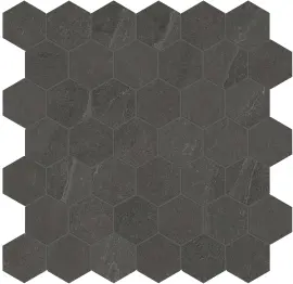 Niles Black 2″ Hex Mosaics Niles Black 2″ Hex Mosaics