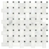 Olynthos Ready to Ship Statuary Mist And Bardiglio 11×11 Basketry Mosaic Polished Olynthos Ready to Ship Statuary Mist And Bardiglio 11×11 Basketry Mosaic Polished