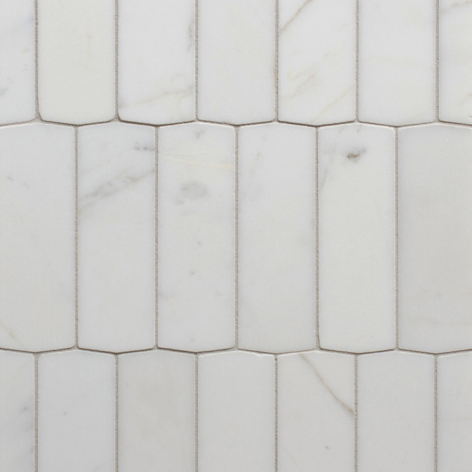 Tangent Calacata 2×6 Mosaic Honed