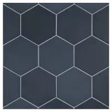 TrueTones Porcelain 16 Shades Of Twilight Blue Matte 5-1/2″ Hexagon