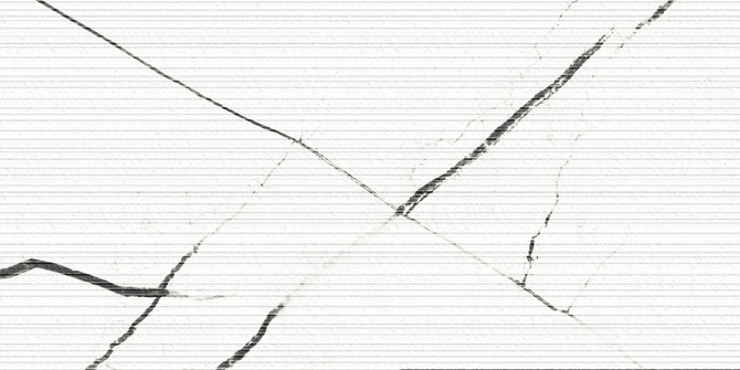 Beyond Calacatta Glam White 12×24 3D Etch Decorative Tile Matte Rectified