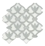 Olynthos Carrara And Thassos Standard 10×10 Faunt Mosaic