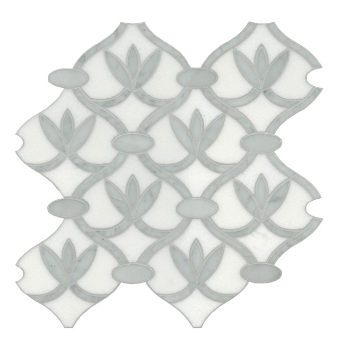 Olynthos Carrara And Thassos Standard 10×10 Faunt Mosaic