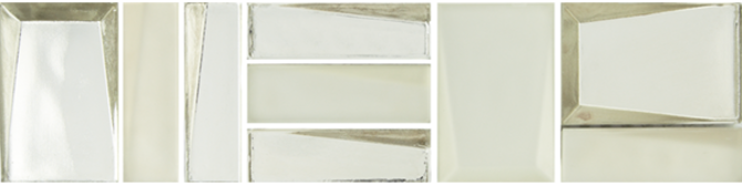 Sideview Glass Silver 3×12 Accent Bar Mixed