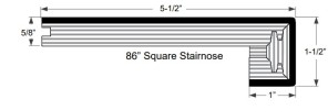 Fauna Blonde 5-1/2×86 Square Stair Nose