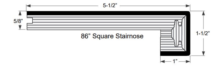Fauna Blonde 5-1/2×86 Square Stair Nose