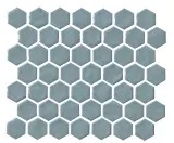 Artezen Classic Blue 2×2 Hexagon Mosaic Glossy