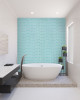 Beach Glass Ripple Mosaic Azure Matte