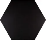 Floor Collection Black 8×9 Hexagon Field Tile Semi-Matte