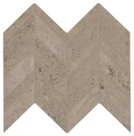 Gallery Taupe 12×13 Chevron Mosaic Mixed