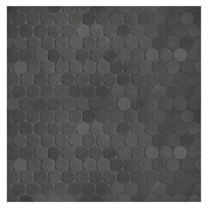 Basalto Scuro Basalto Scuro Select Super Honed 3/4″ Penny Round Mosaic Super Honed