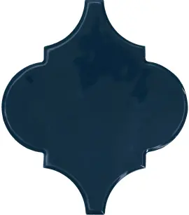 Playscapes Midnight Blue 6″ Arabesque Wall Tile Glossy