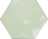 Zellige Hexa Mint 4×5 Hexagon Field Tile Glossy