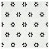 Cafe White And Black 9×11 Petite Fleurette Moosaic