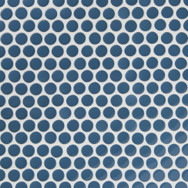 6th Avenue Marlin Blue 11×12 Penny Round Mosaic Gloss