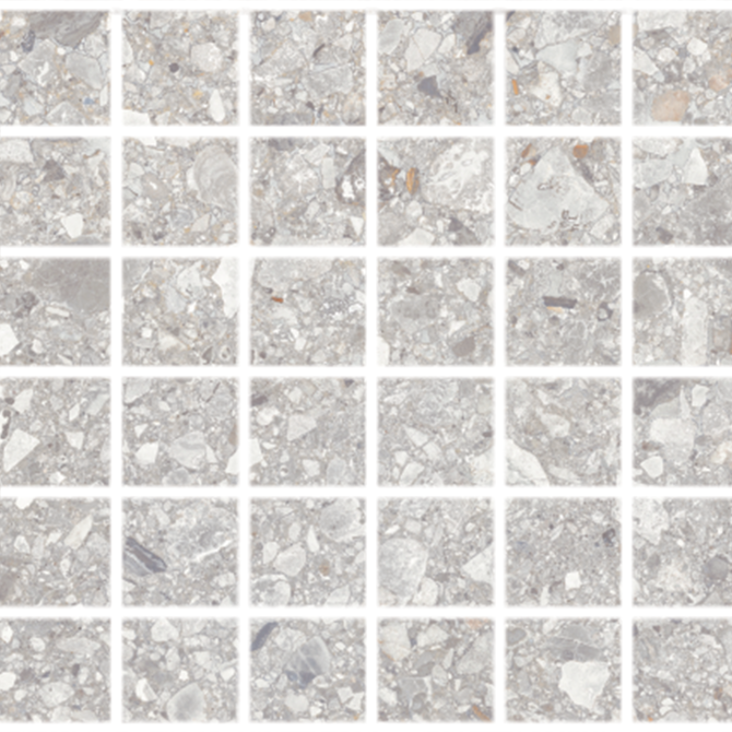 Santiago Light Gray 2×2 Mosaic Rectified