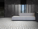 Cava Nero 24x48 Polished and Basketweave Mosaic Satin
