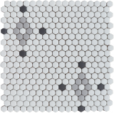 Cafe White Matte, Utaupia Matte, And Brown Matte 11×11 Salon Mosaic Matte