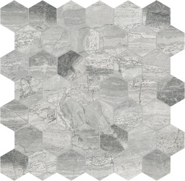 Volcana Notte 2″ Hex Mosaic Honed