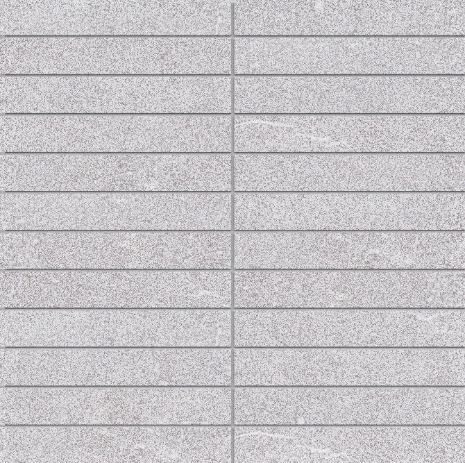 Roxy Light Gray 1×6 Mosaic Leather