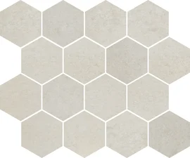 Tuscany White 10×12 Hexagon Mosaic Matte