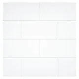 TrueTones Ceramics Light White Gloss 3×6 Field Tile Gloss