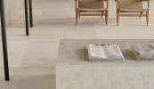 Industria Zinc 24x48 and 2x2 Mosaic