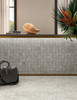 Select Savoy White 12x24 and 24x48 and Savoy Grey Basket Mosaic