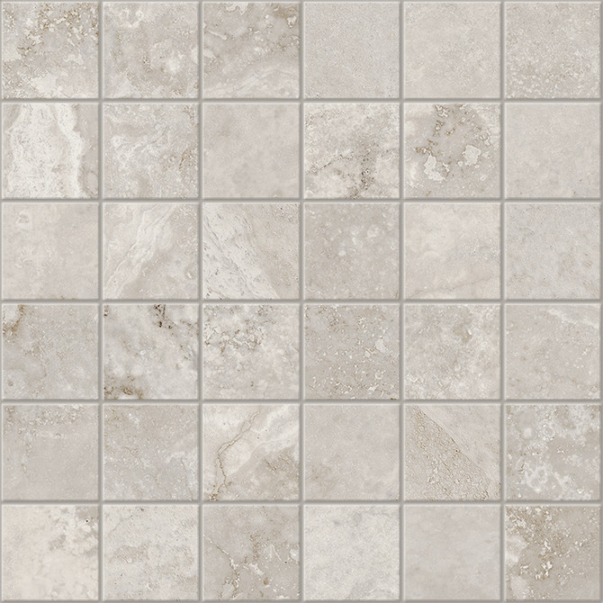 Rendezvous Cross Cut Gray 2×2 Mosaic Matte Rectified