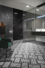 Cava Nero 24x48 Polished and Tappeto Mosaic Satin