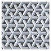 Pietra Visivo Collection Italian Carrara Polished, Bardiglio Light Polished, Bardiglio Imperiale Polished, And Basalto Polished 11×9 Triton Mosaic Polished