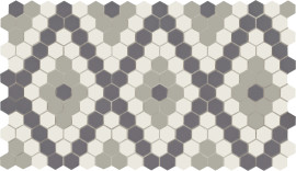 Unglazed Mosaics – Porcelain Vintage Revival Diamond 1″ Hexagon Mosaic