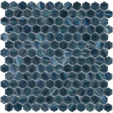 Shimmer Marina 1″ Sea Hexagon Mosaic Textured