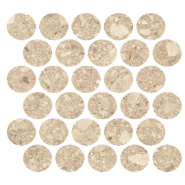 Santiago Beige Sphere Mosaic Rectified