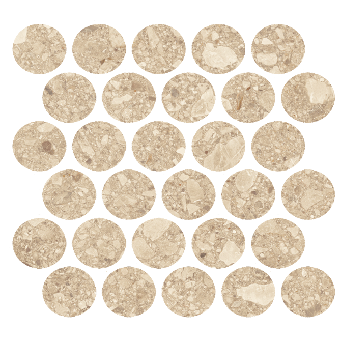 Santiago Beige Sphere Mosaic Rectified